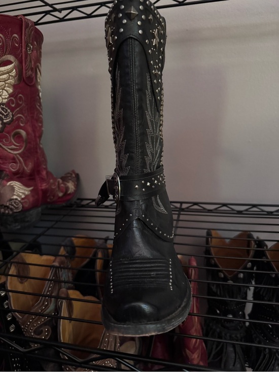 Old Gringo Shoes - Old Gringo Black Studded Leather Heeled Boots